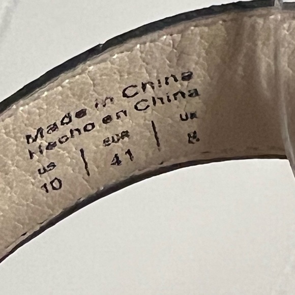 Aldo Leather Platform Sandals Black Studded wood Block Heel Size 10 NWOT - Picture 9 of 9